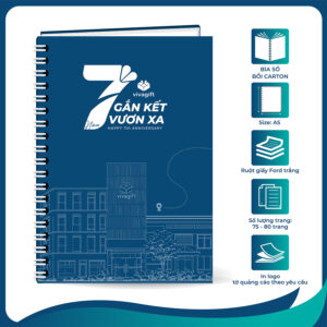Quà Tặng Doanh Nghiệp Vivagift 31 Sổ tay lò xo bìa giấy C bồi carton size A5 SLXCA-2 - Quatangviva.com