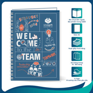 Sổ lò xo bìa nhựa cao cấp size A5 SLXN-2