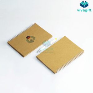 Sổ tay lò xo giấy kraft size A5 SLXK-2 - Quatangviva.com