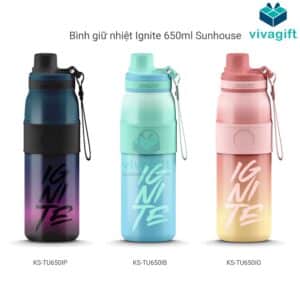 Bình giữ nhiệt Ignite 650ml Sunhouse KS-TU650I - Quatangviva.com