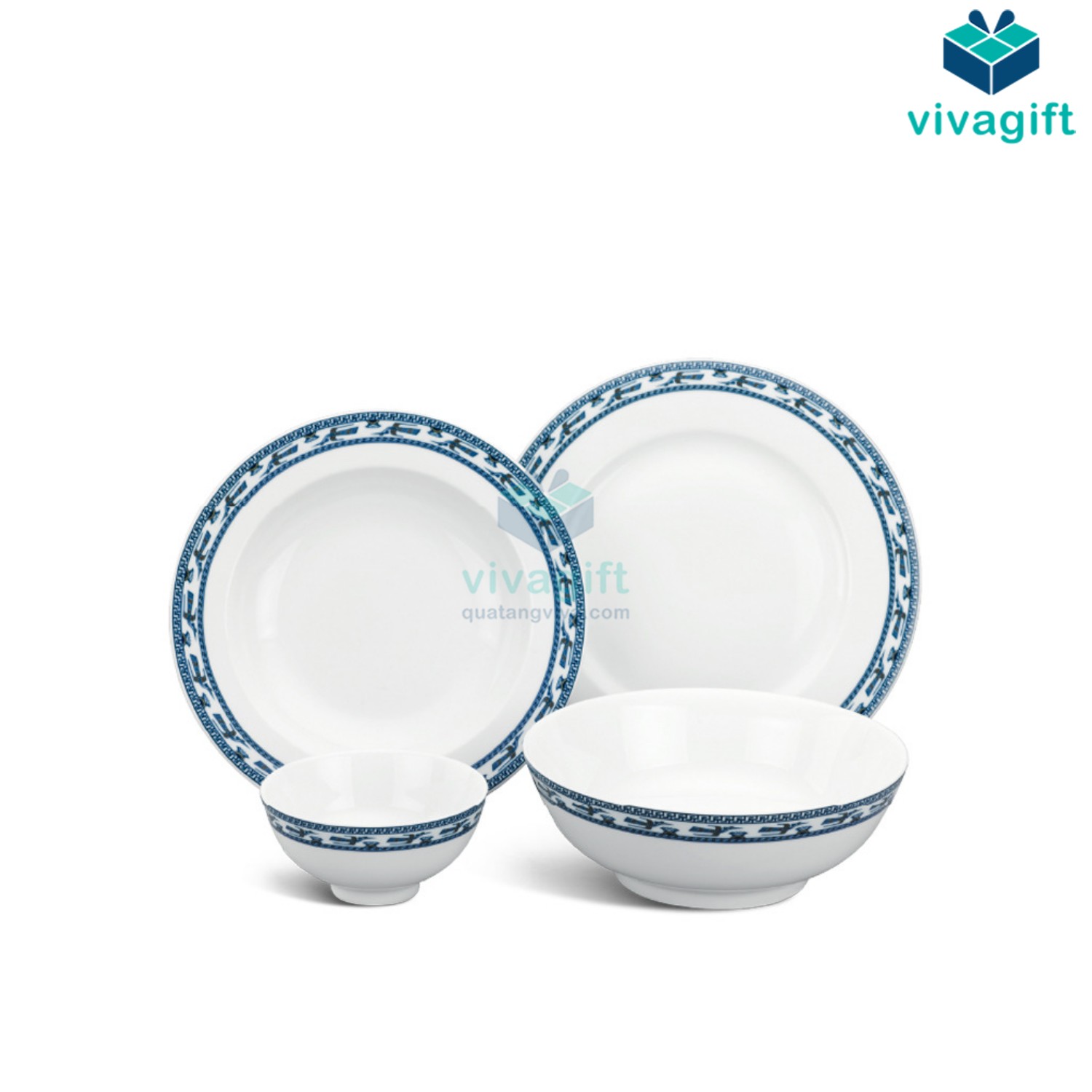 Quà Tặng Doanh Nghiệp Vivagift 90 Bộ đồ ăn Minh Long 09 sản phẩm - Jasmine - Chim Lạc A001_09385 - Quatangviva.com
