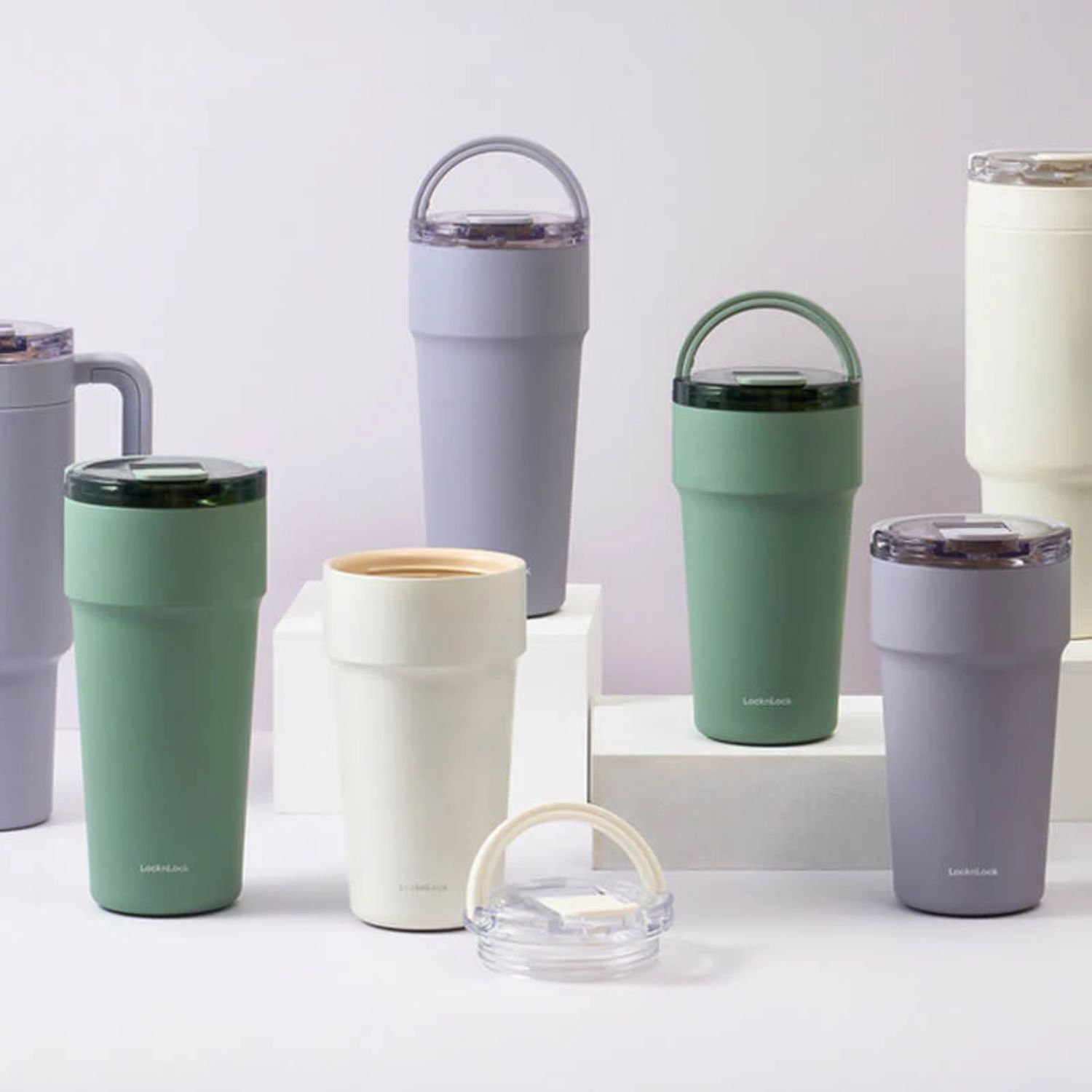 Quà Tặng Doanh Nghiệp Vivagift 32 Ly giữ nhiệt phủ sứ LocknLock 900ml có ống hút 3 màu LHC4419 - Quatangviva.com