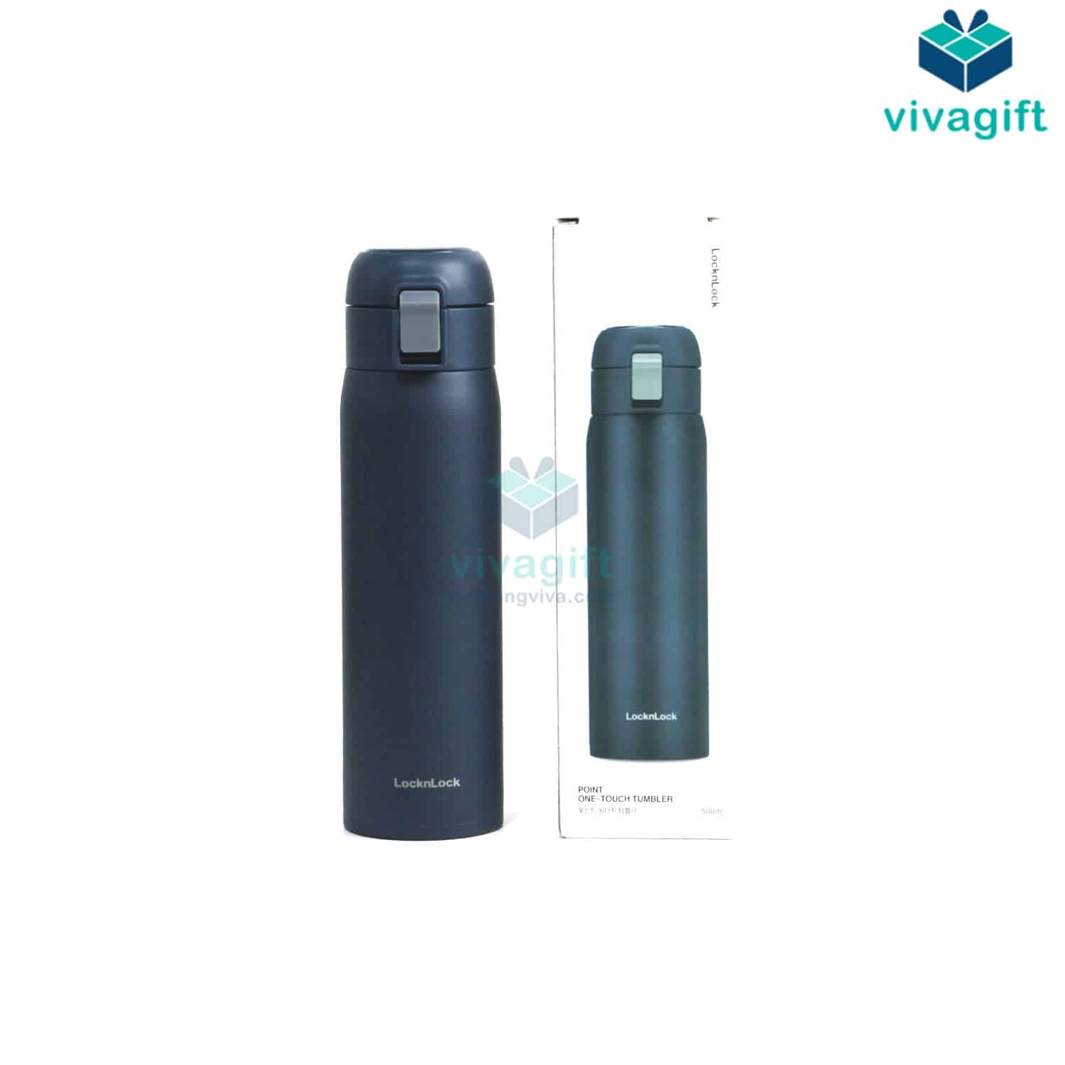 Quà Tặng Doanh Nghiệp Vivagift 31 Bình giữ nhiệt LocknLock Point One Touch LHC3255 500ml - quatangviva.com