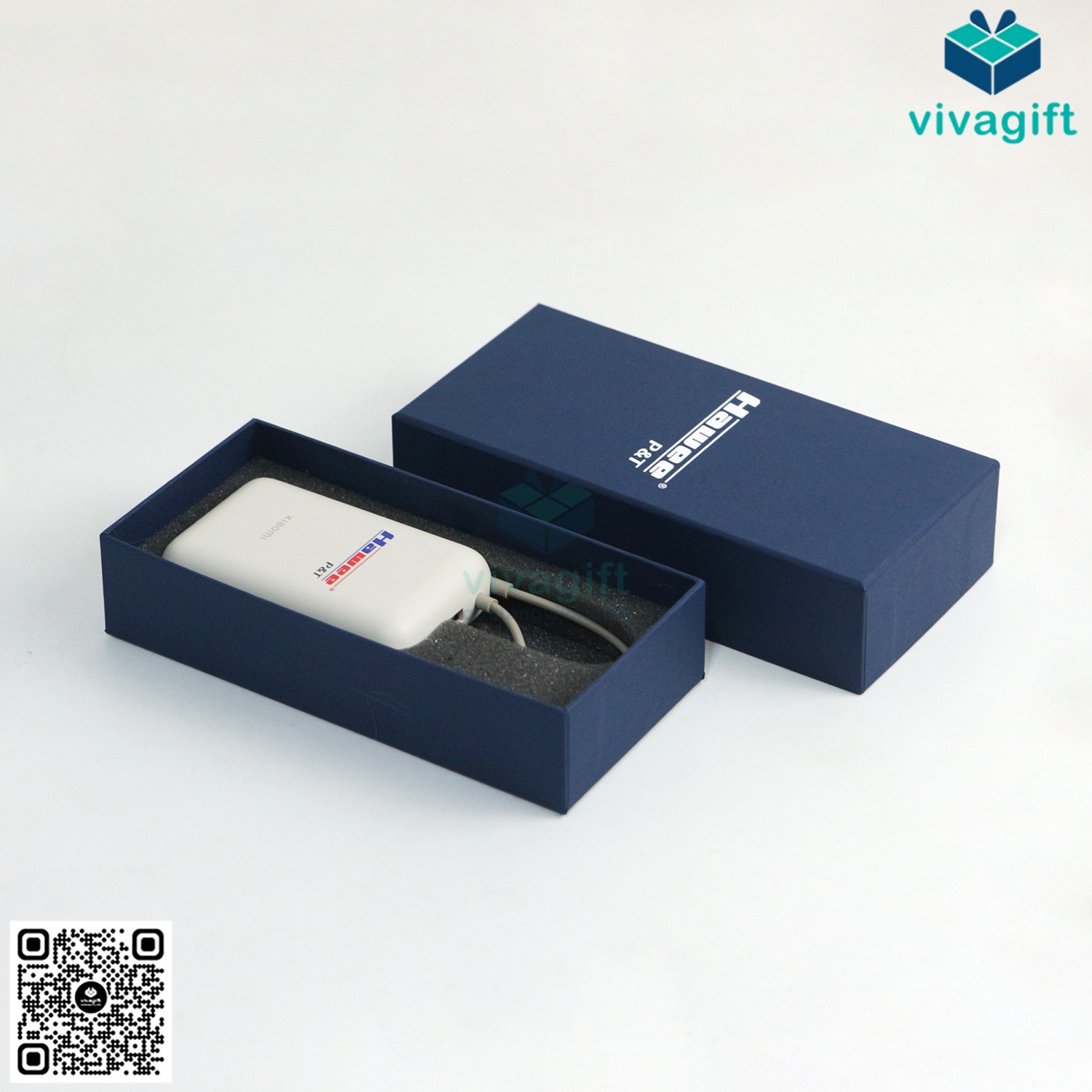 Quà Tặng Doanh Nghiệp Vivagift 97 Hộp Quà Đựng Sạc Dự Phòng HAD17 - Quatangviva.com
